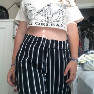 STRIPED NAVY PANTS🌈🌸😛